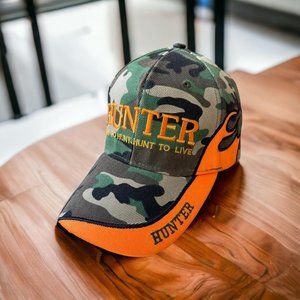 Adjustable Hunter Live To Hunt, Hunt Lo Live Hat |   Embroidery Camo Hats